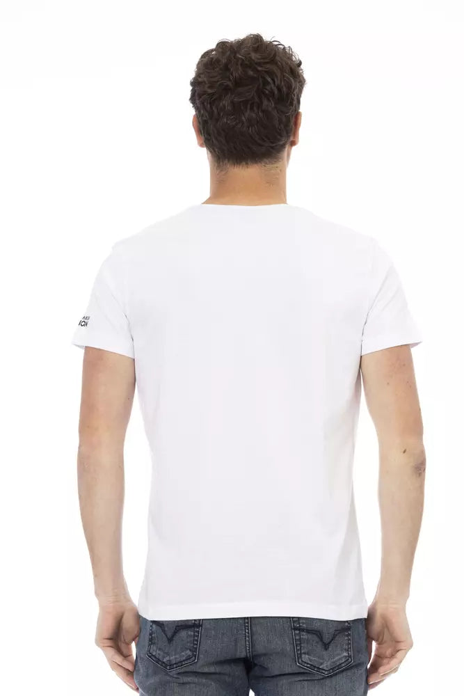 Trussardi Action Weißes Herren-T-Shirt aus Baumwolle