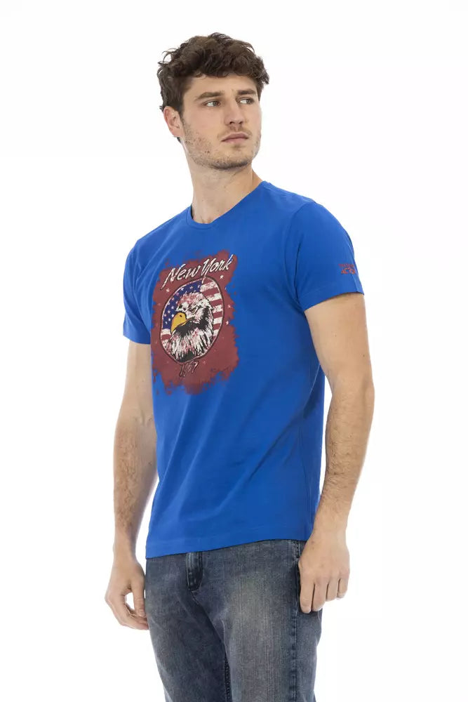 Trussardi Action Herren-T-Shirt aus Baumwolle in Blau