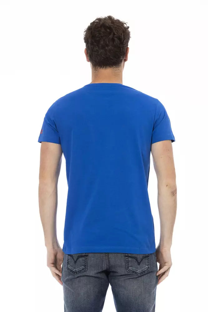 Trussardi Action Herren-T-Shirt aus Baumwolle in Blau