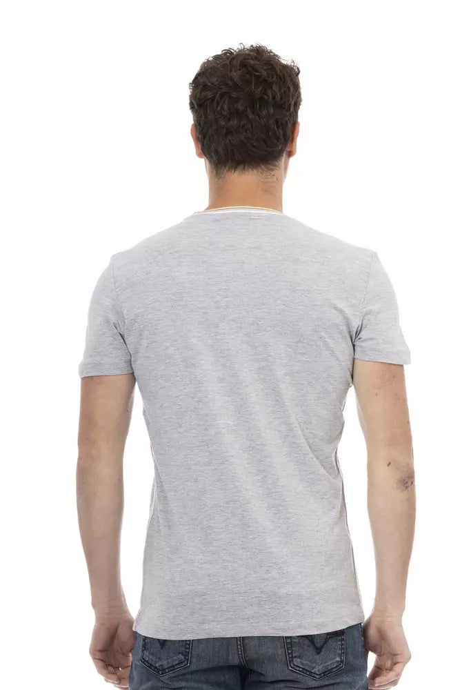 Trussardi Action Grey Cotton T-Shirt for Men