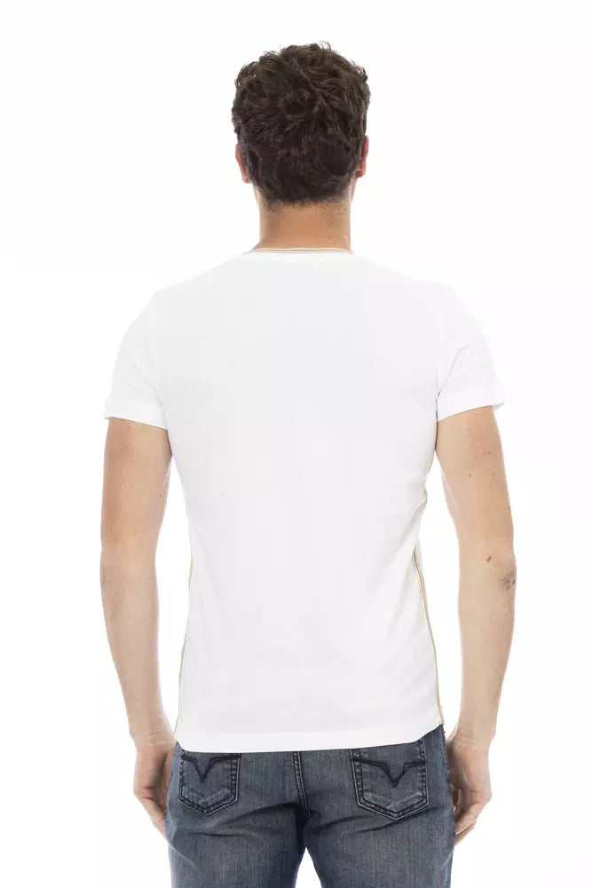 Trussardi Action Weißes Herren-T-Shirt aus Baumwolle
