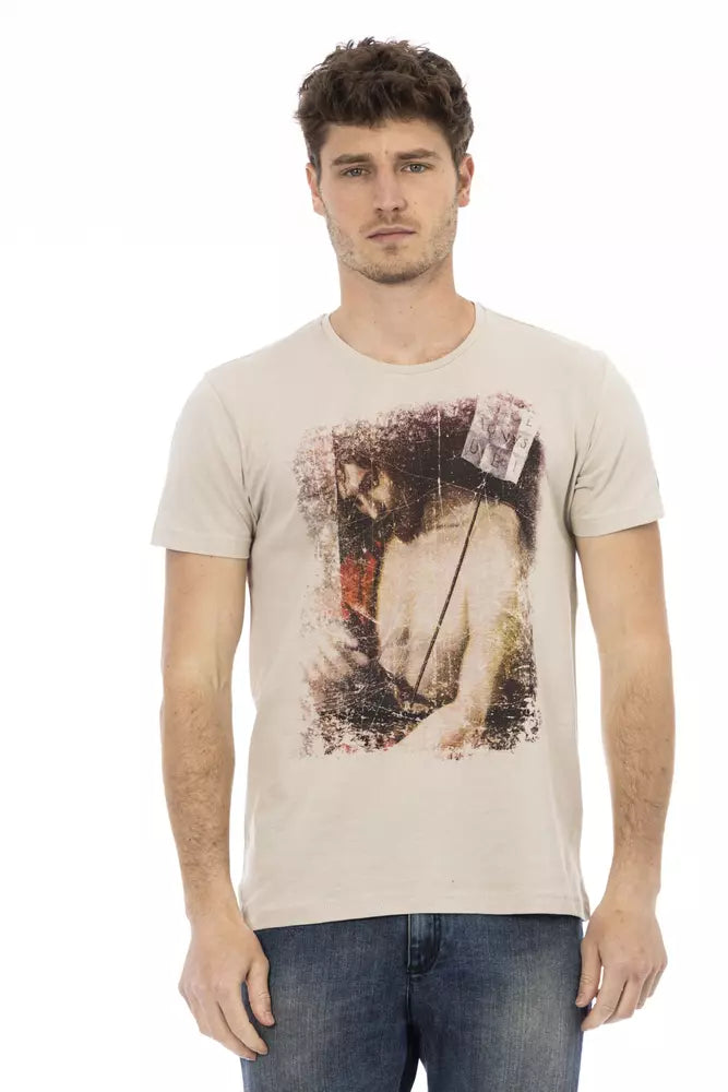 Trussardi Action Beige Men's Cotton T-Shirt