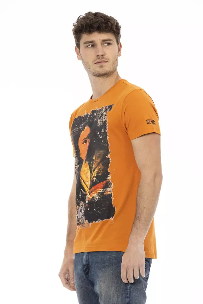 Trussardi Action Orange-farbenes Baumwoll-T-Shirt für Herren