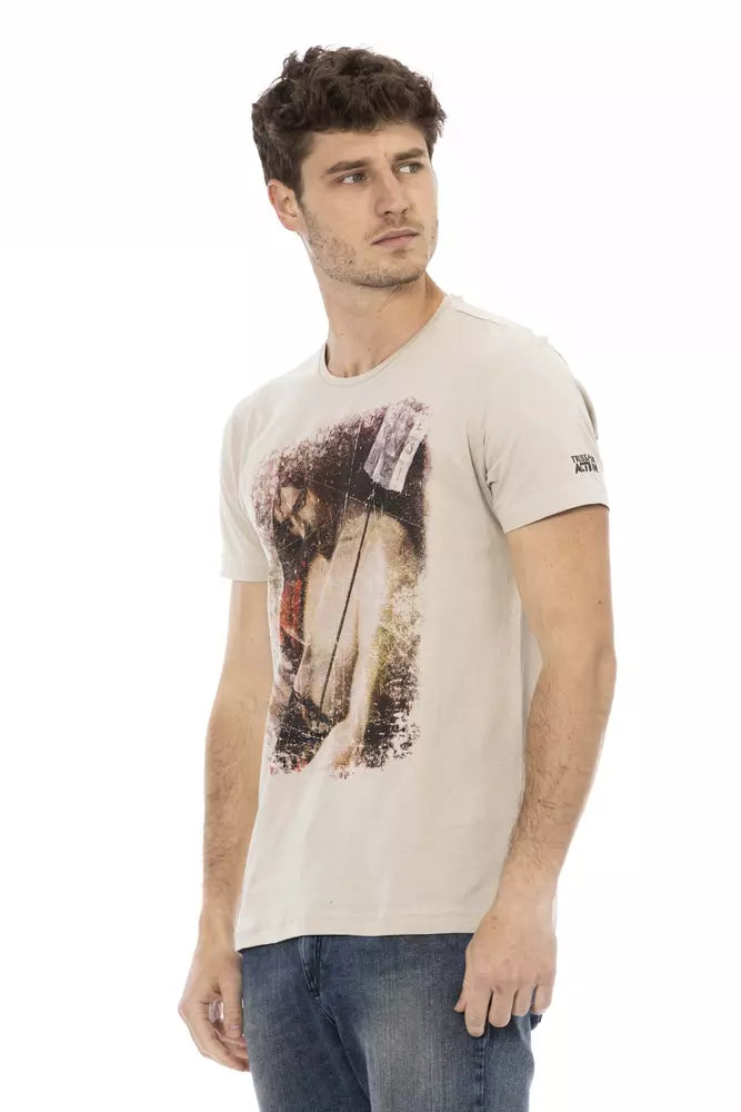 Trussardi Action Beige Men's Cotton T-Shirt