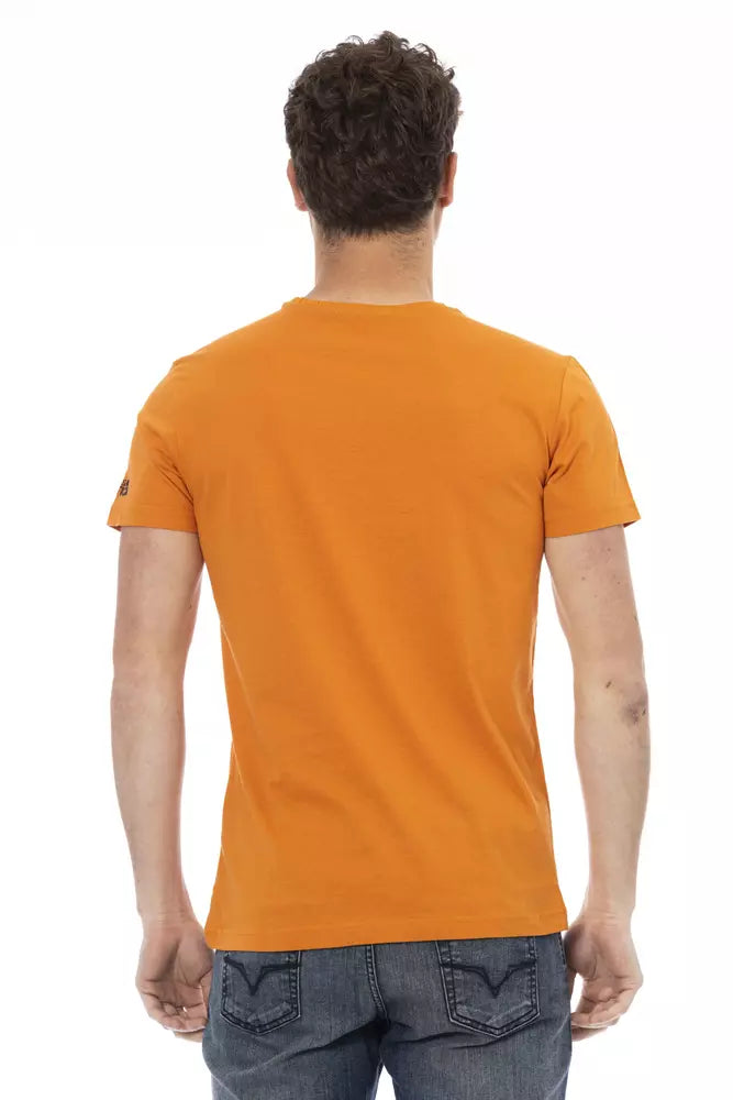 Trussardi Action Orange-farbenes Baumwoll-T-Shirt für Herren