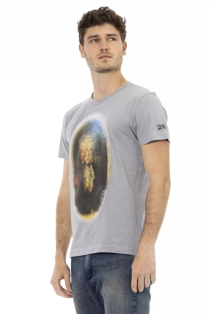 Trussardi Action Grey Men's Cotton T-Shirt