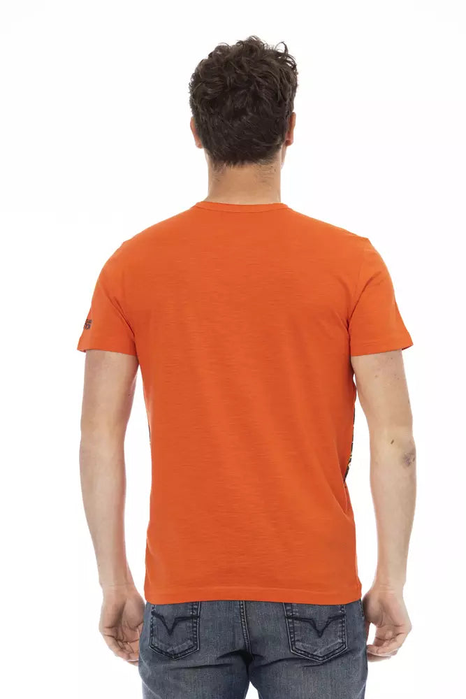 Trussardi Action Orange-farbenes Herren-T-Shirt aus Baumwolle