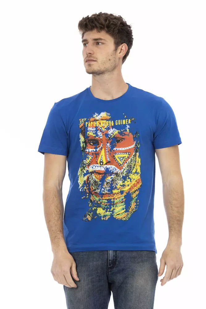 Trussardi Action Blue Cotton T-Shirt for Men