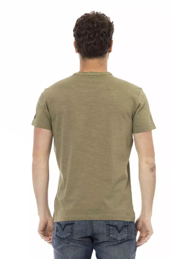 Trussardi Action Grünes Baumwoll-T-Shirt für Herren