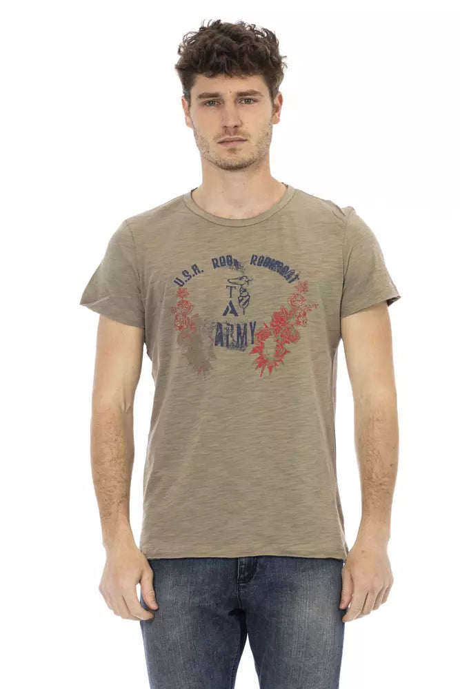 Trussardi Action "Green Cotton T-Shirt for Men"