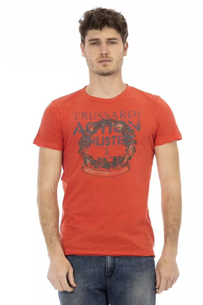 Trussardi Action Red Cotton T-Shirt for Men