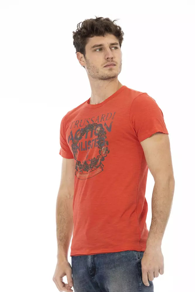 Trussardi Action Red Cotton T-Shirt for Men