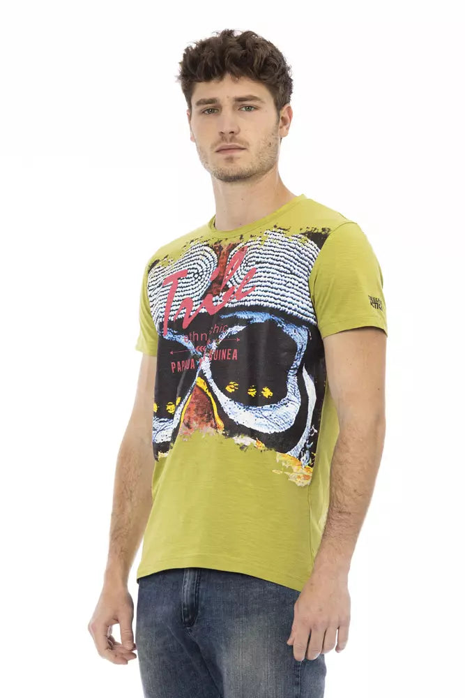 Trussardi Action Grünes Baumwoll-T-Shirt für Herren