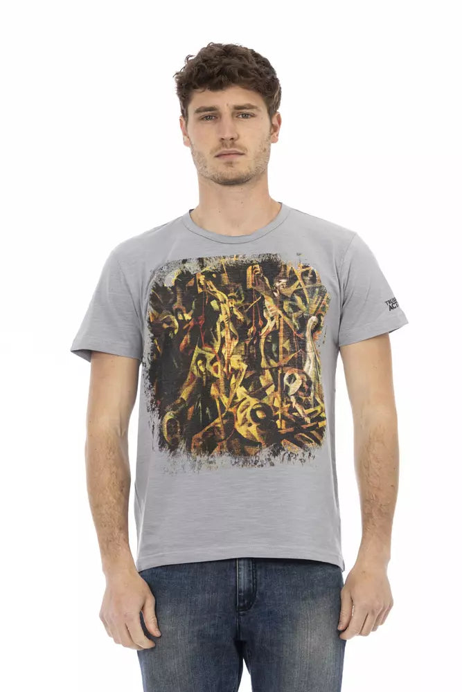Trussardi Action Grey Cotton T-Shirt for Men