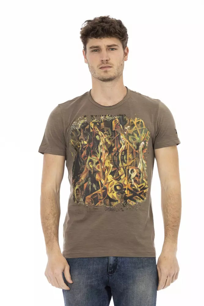 Trussardi Action Brown Cotton T-Shirt for Men