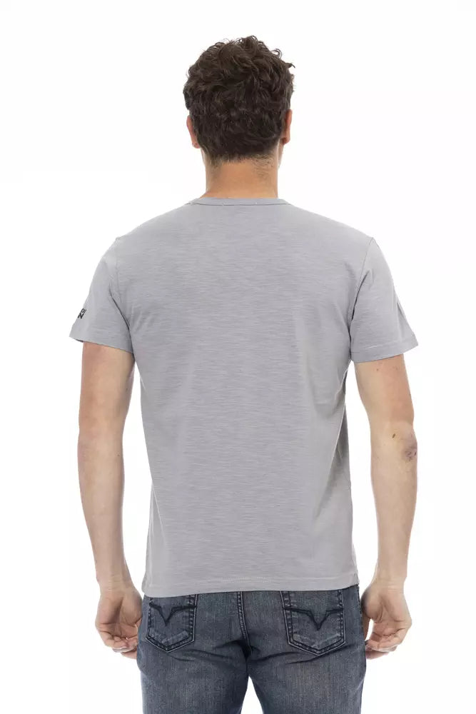 Trussardi Action Grey Cotton T-Shirt for Men