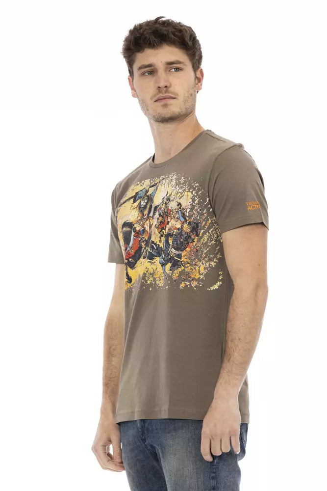Trussardi Action Brown Men's Cotton T-Shirt