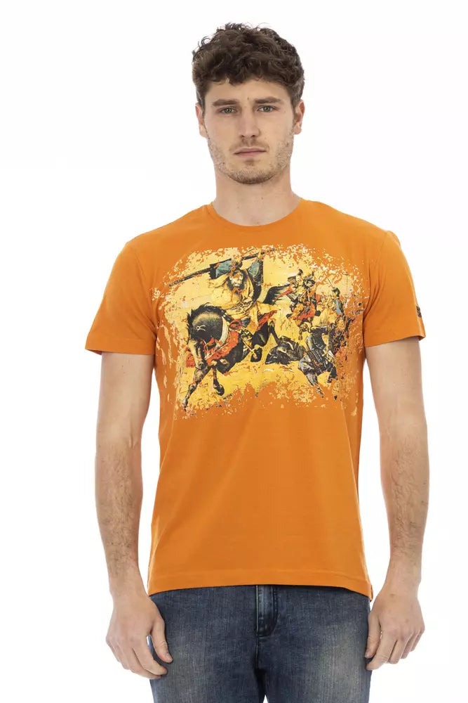 Trussardi Action "Orange Cotton T-Shirt for Men"