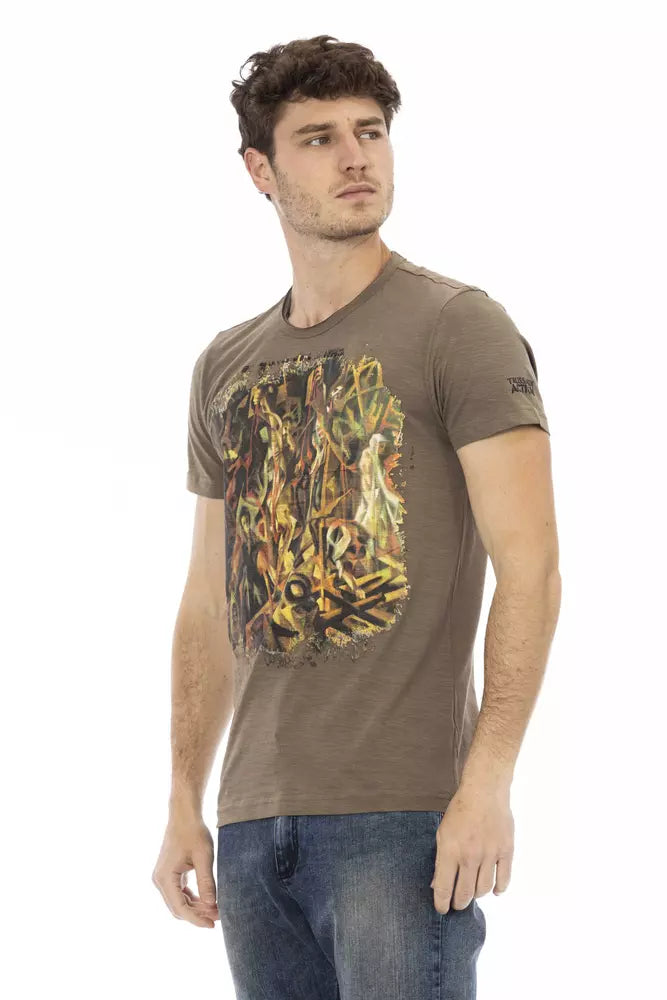 Trussardi Action Brown Cotton T-Shirt for Men
