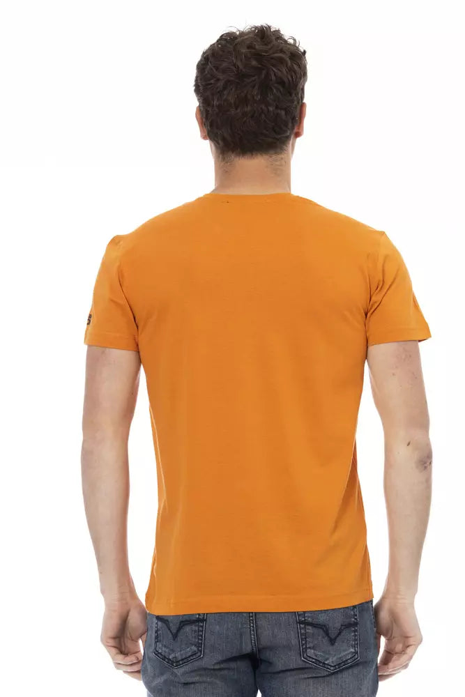 Trussardi Action "Orange Cotton T-Shirt for Men"