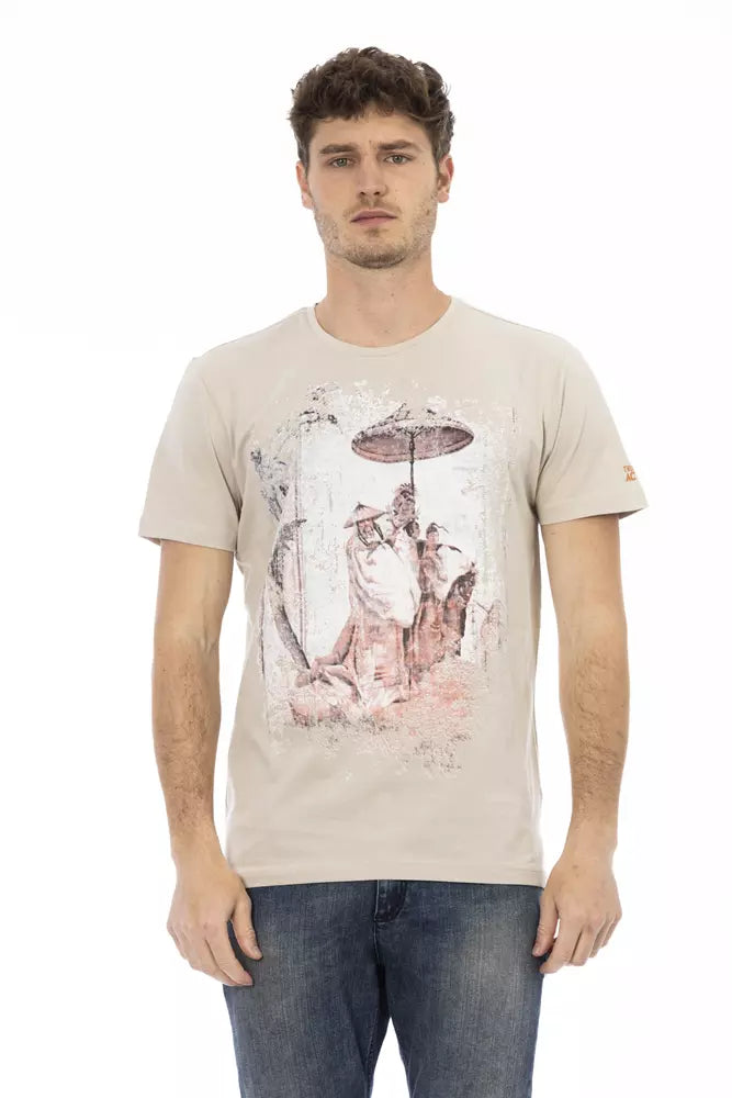 Trussardi Action Beige Men's Cotton T-Shirt