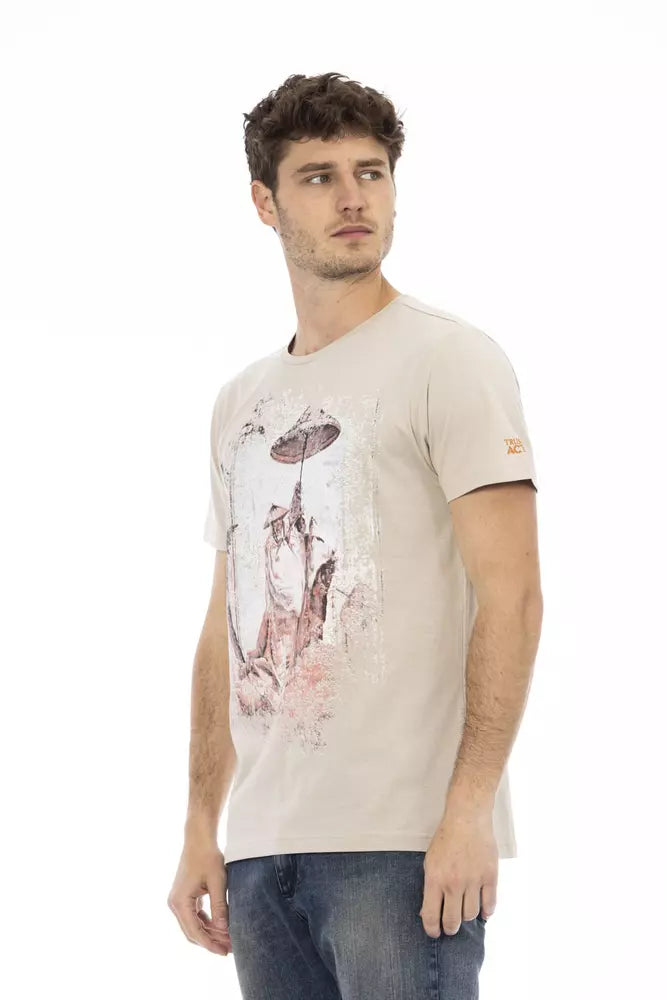Trussardi Action Beige Men's Cotton T-Shirt