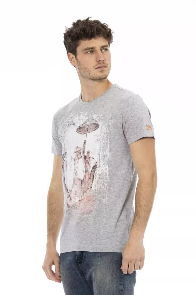 Trussardi Action Grey Men's Cotton T-Shirt