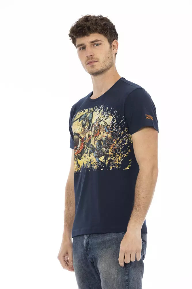 Trussardi Action men's cotton T-shirt in blue