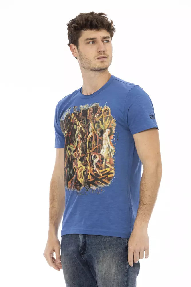 Trussardi Action men's cotton T-shirt in blue