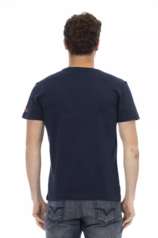 Trussardi Action men's cotton T-shirt in blue