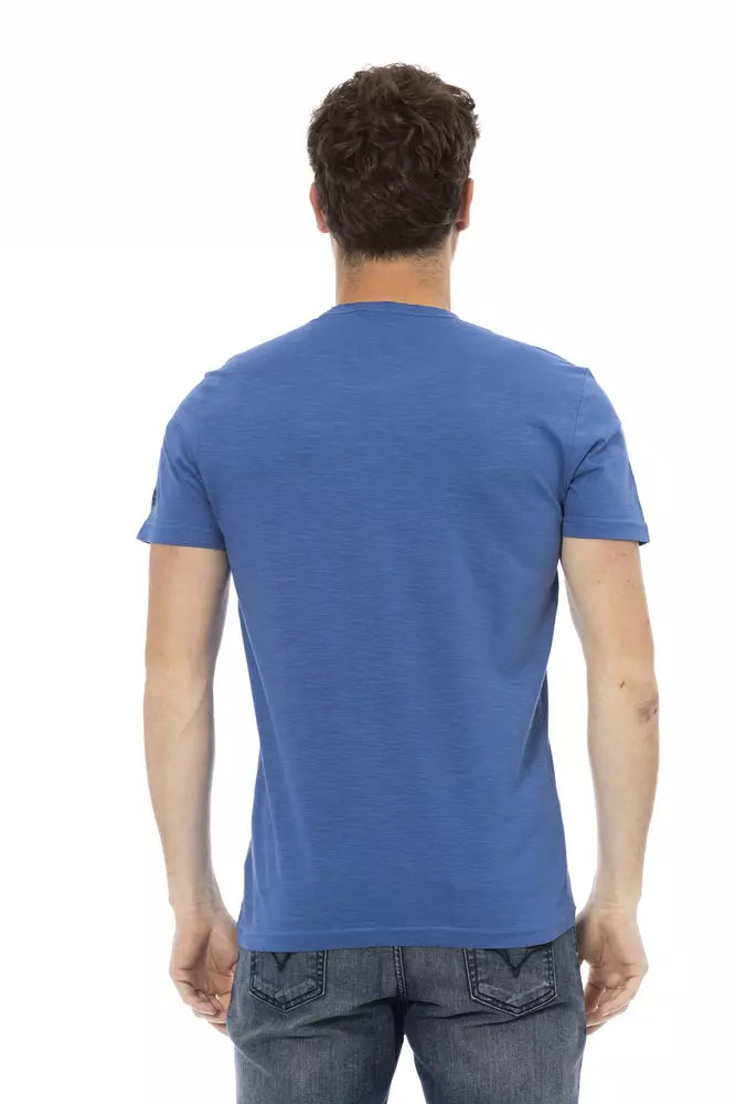 Trussardi Action men's cotton T-shirt in blue