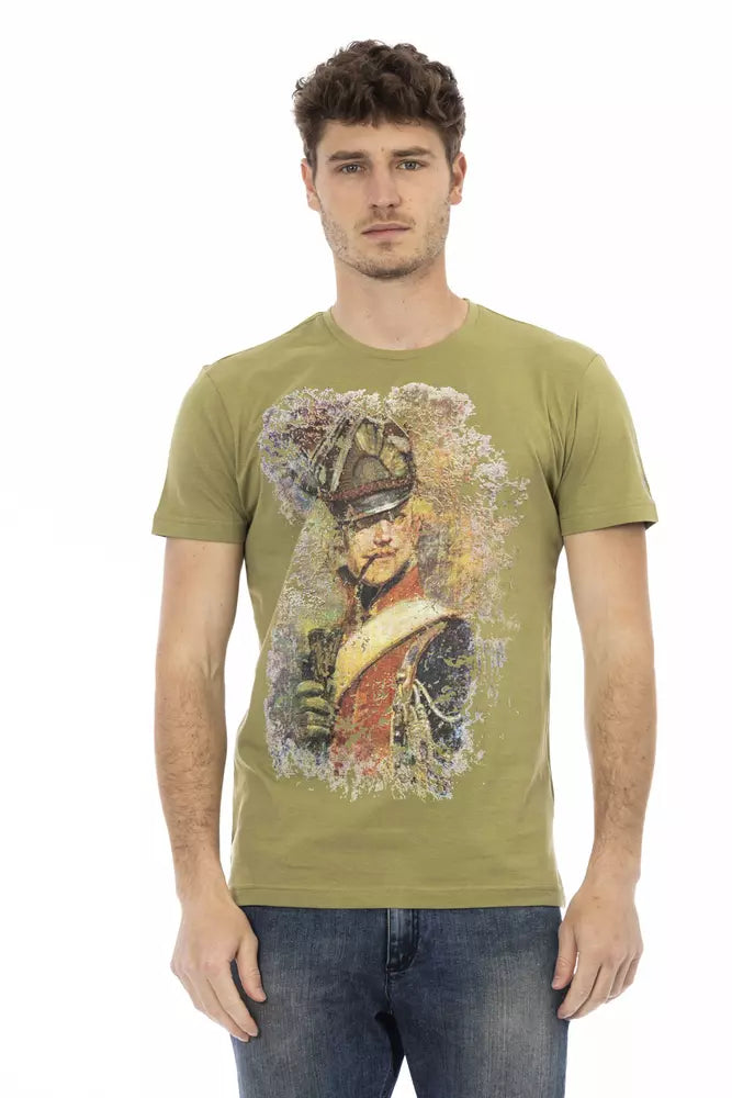 Trussardi Action Green Cotton T-Shirt for Men