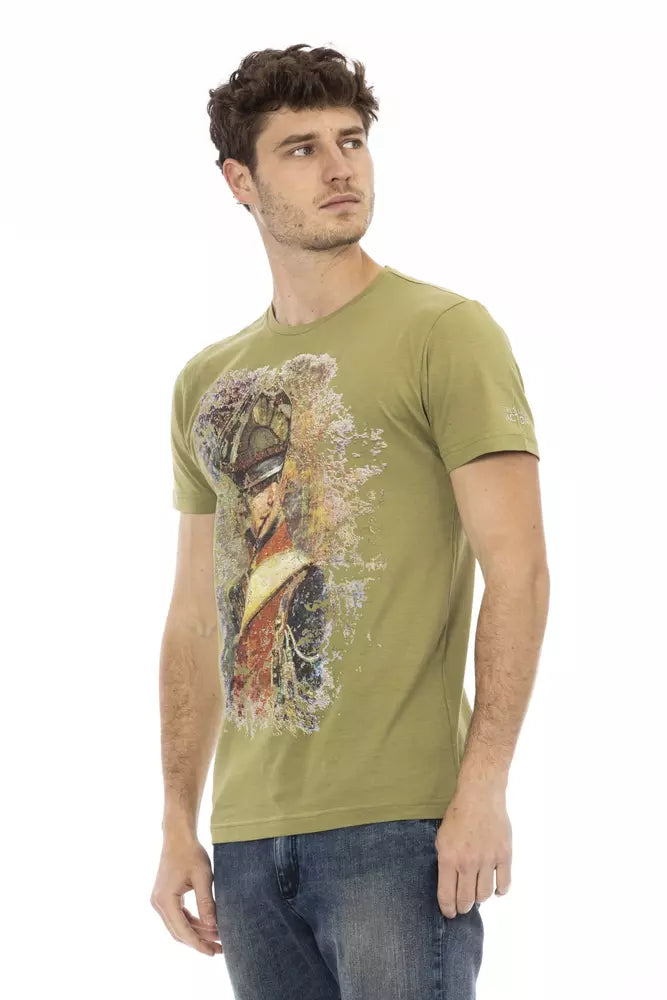 Trussardi Action Green Cotton T-Shirt for Men