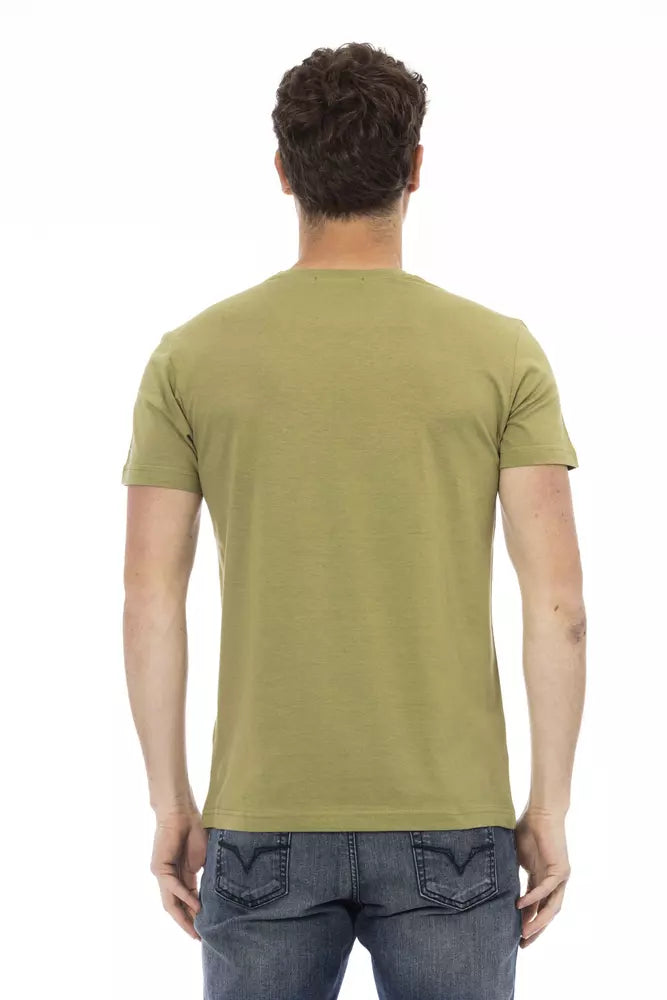 Trussardi Action Green Cotton T-Shirt for Men