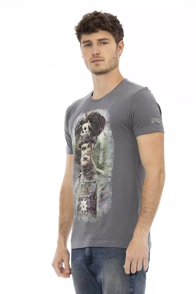 Trussardi Action Grey Men's Cotton T-Shirt