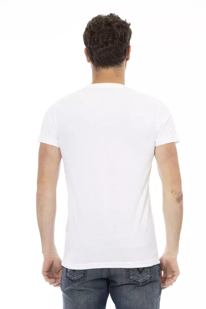 Trussardi Action Weißes Herren-T-Shirt aus Baumwolle