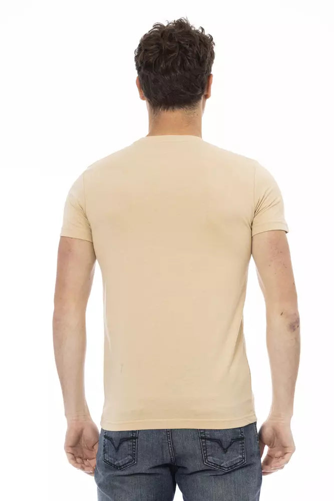 Trussardi Action Beige Cotton T-Shirt for Men