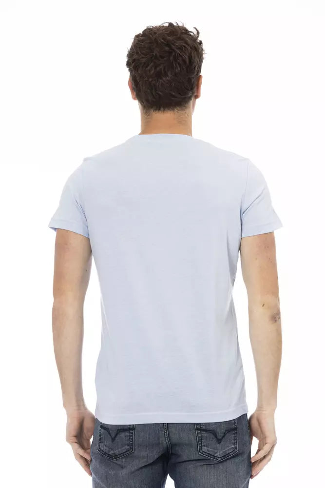 Trussardi Action Light Blue Cotton Men's T-Shirt