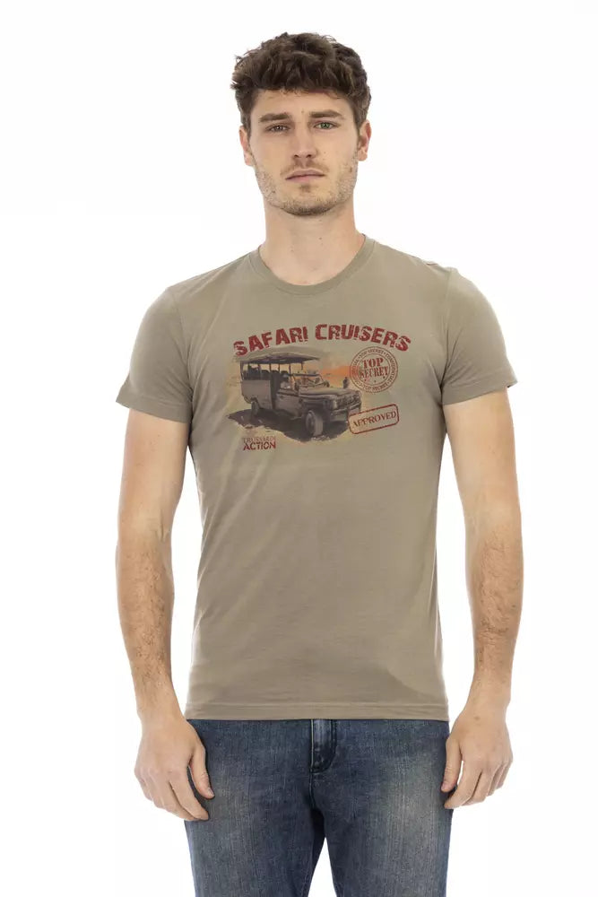 Trussardi Action Grünes Baumwoll-T-Shirt für Herren