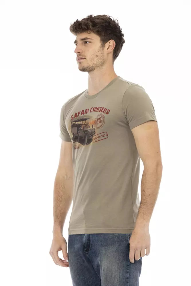Trussardi Action Grünes Baumwoll-T-Shirt für Herren