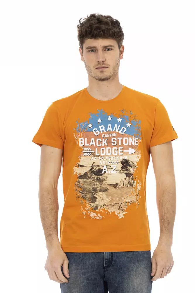 Trussardi Action Oranges Cotton T-Shirt for Men