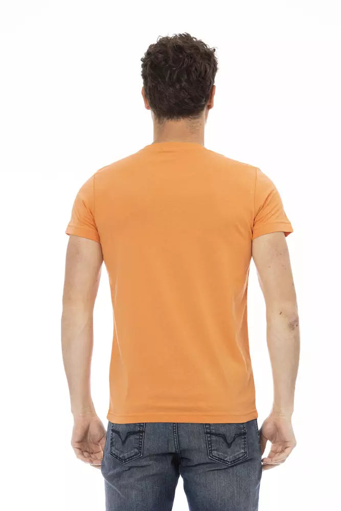 Trussardi Action Orangefarbenes Baumwoll-T-Shirt für Herren
