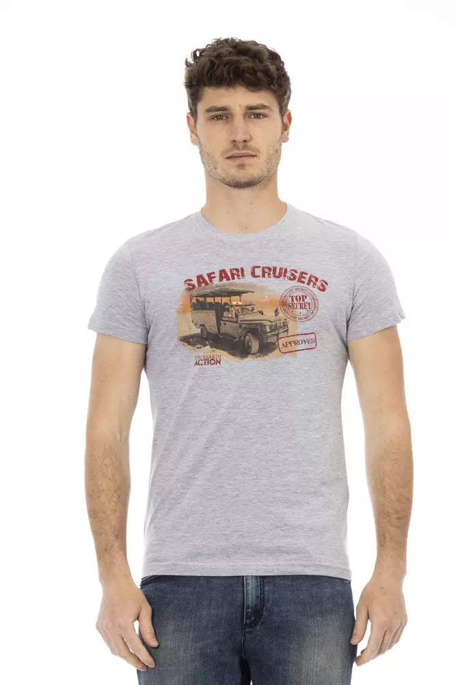 Trussardi Action Grey Cotton T-Shirt for Men