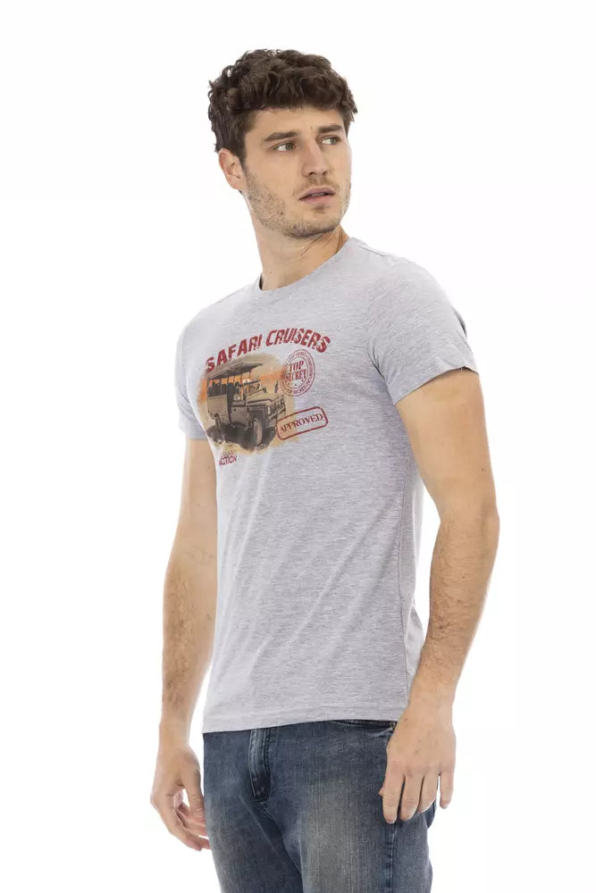 Trussardi Action Grey Cotton T-Shirt for Men