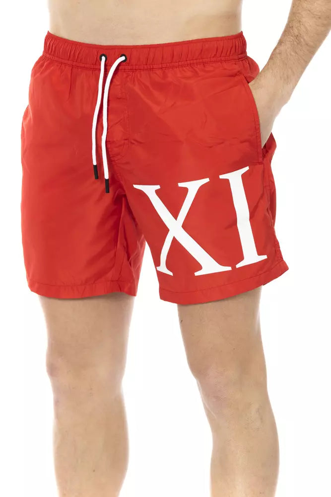 Bikkembergs Red Polyester Swim Shorts for Men