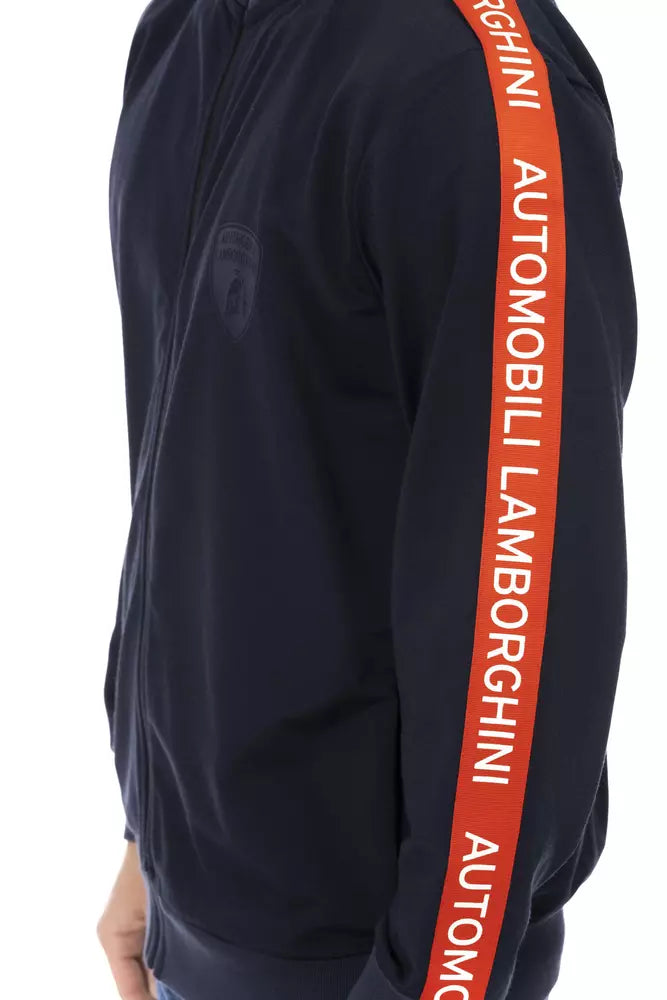 Automobili Lamborghini Mavi Polyester Erkek Sweatshirt