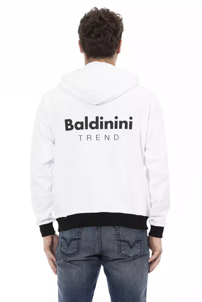 Baldinini Trend White Cotton Sweater for Men