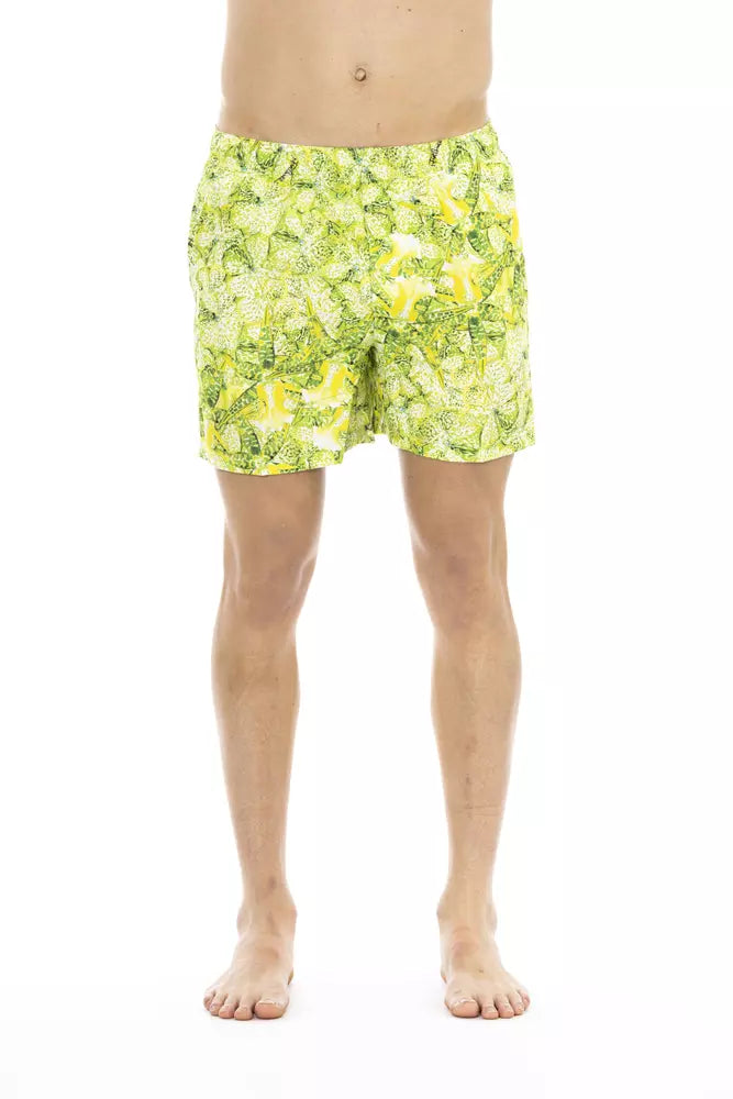 Just Cavalli Grünes Polyester Herren Badeshort