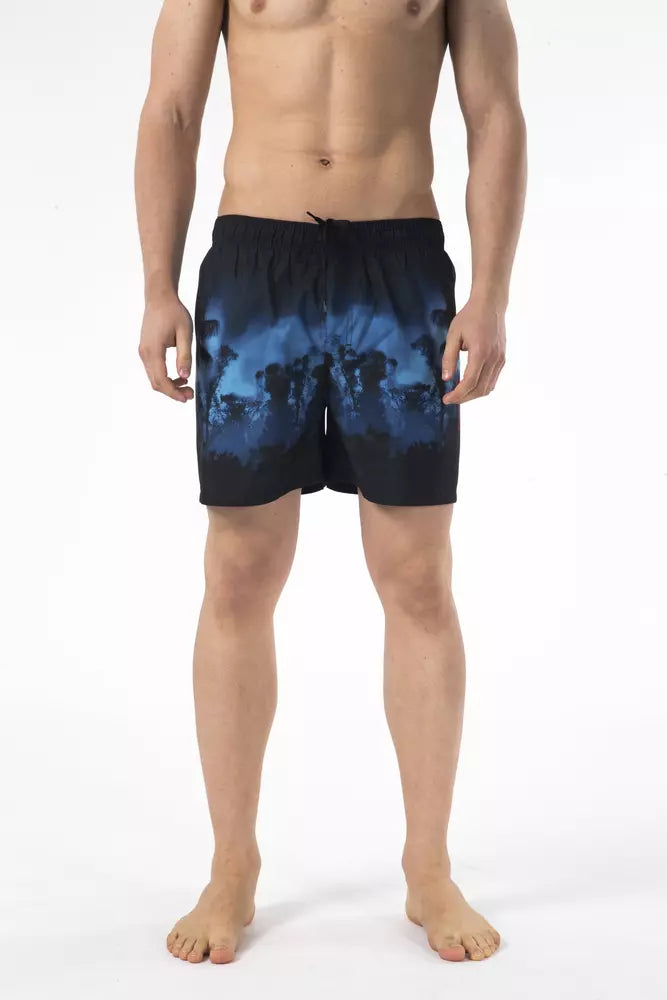 Just Cavalli Schwarze Polyester Herren Badeshorts