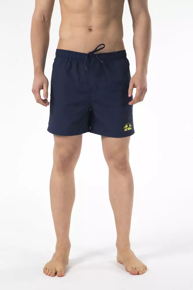 Just Cavalli Blaue Herren-Badeshorts aus Nylon